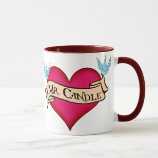 Taza Regalos de encargo del tatuaje del corazón y de la