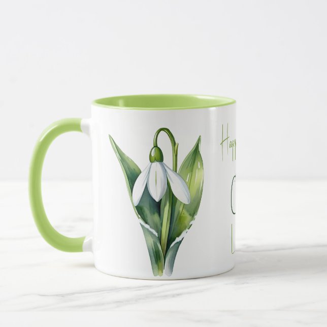 Taza Regalos de flores de nacimiento de enero Flor de n (Izquierda)