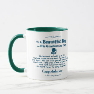 Taza Regalos de Graduación a un Hermoso Chico Clase de