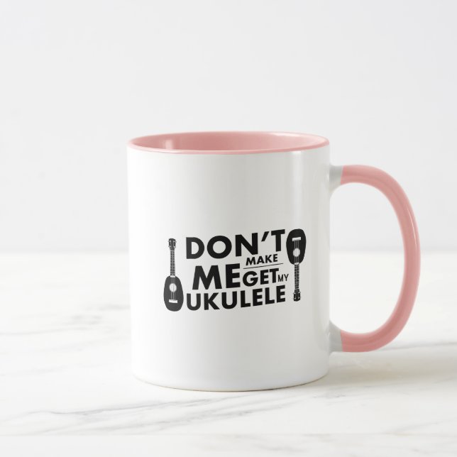 Taza Regalos de la música de Uke del Ukulele (Derecha)
