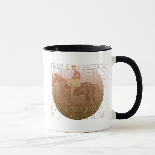 Taza Regalos de los ganadores del Triple Crown y (Derecha)