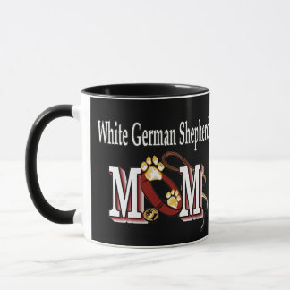 Taza Regalos de mamá del Pastor Alemán Blanco