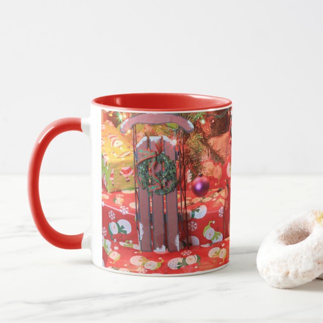 Taza Regalos de Navidad con Sled MUG (Con donut)