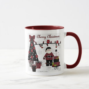 Taza Regalos de Navidad de Cereza RAB Rockabilly S