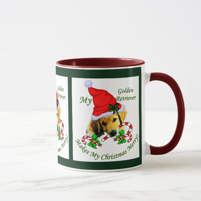 Taza Regalos de Navidades de Golden Retriever (Derecha)