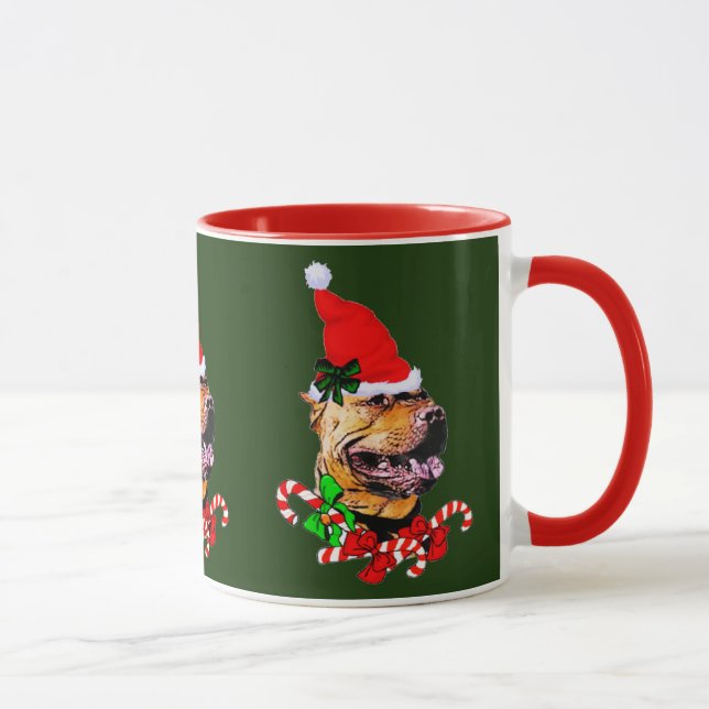 Taza Regalos de Navidades de Pit Bull Terrier (Derecha)