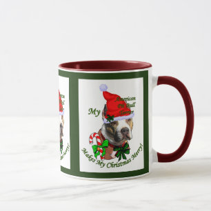 Taza Regalos de Navidades de Pit Bull Terrier