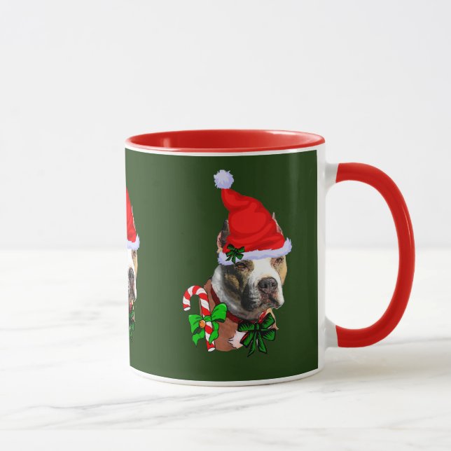 Taza Regalos de Navidades de Pit Bull Terrier (Derecha)