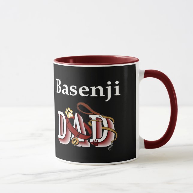 Taza Regalos de papá de perro de Basenji (Derecha)