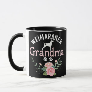 Taza Regalos de perro Weimaraner para abuela amante de