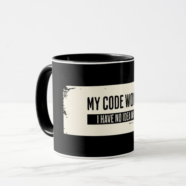 Taza Regalos de programadores, codificador (Anverso izquierdo)