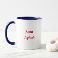 Regalos de tía Nombre personalizado Rojo Azul Azul