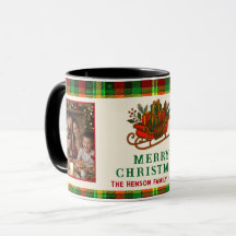 Regalos de Trineo de Navidad Vintage a Cuadros 2 F