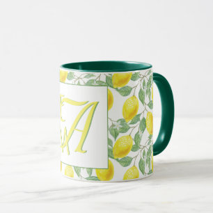 Taza Regalos Decorativos de Limonero Fresco Monogramado