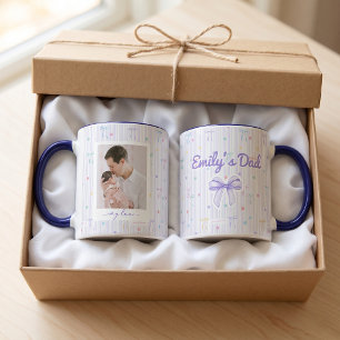 Taza Regalos del Día del Padre para Papá Lazos Morados