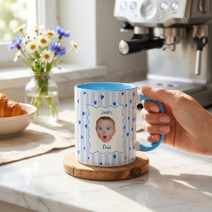 Taza Regalos del Día del Padre para Papá Rayas Azules