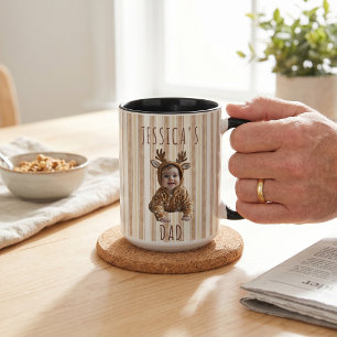 Taza Regalos del Día del Padre para Papá Rayas Marrones