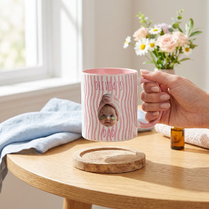 Taza Regalos del Día del Padre para Papá Rayas Rosas