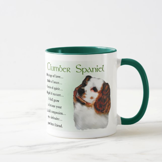 Taza Regalos del perro de aguas de Clumber (Derecha)
