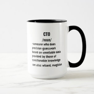 Taza regalos divertidos de definición de CTO para hombr