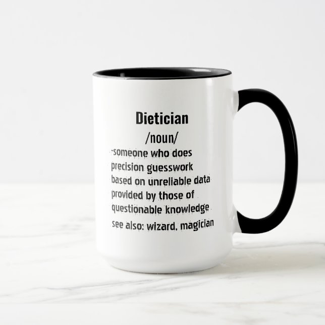 Taza regalos divertidos de definición de dietista para  (Derecha)