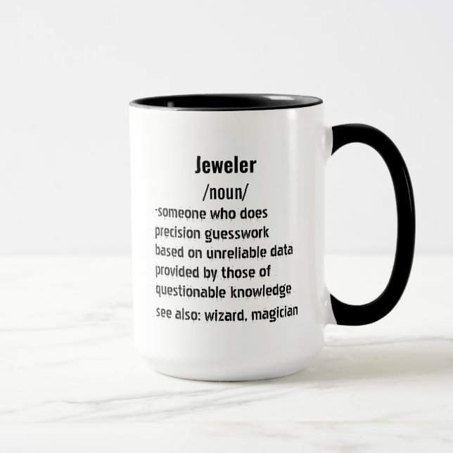 Taza regalos divertidos de definición de joyero para ho (Derecha)