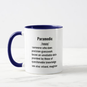 Taza regalos divertidos de definición paramédica para h