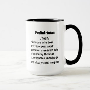 Taza regalos divertidos de definición pediátrica para h