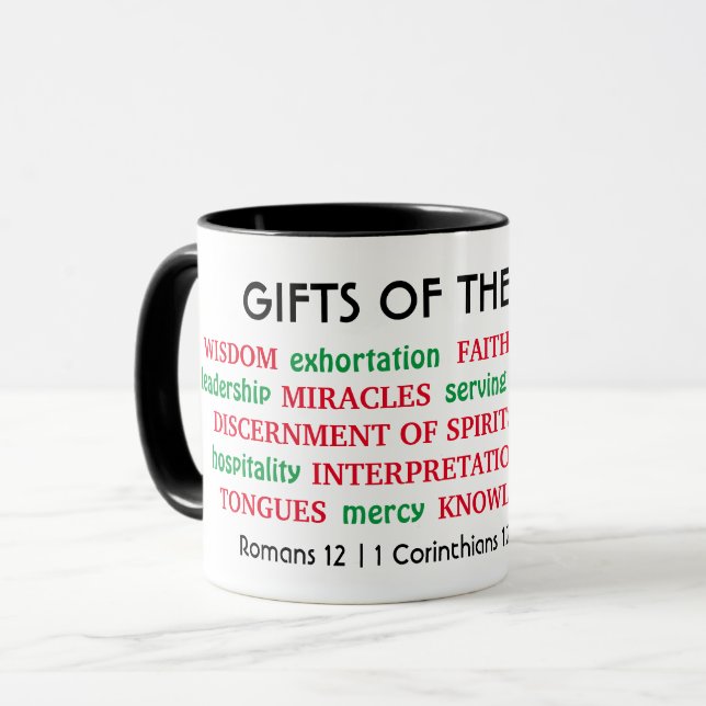 Taza REGALOS espirituales del cristiano ESPÍRITU (Anverso izquierdo)