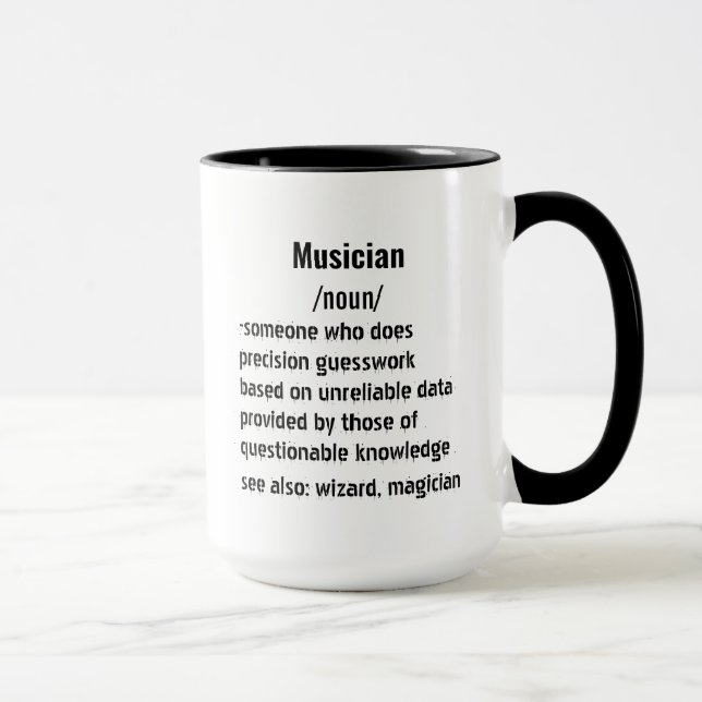 Taza regalos graciosos de definición de música para hom (Derecha)