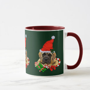 Taza Regalos ingleses del navidad del perrito del