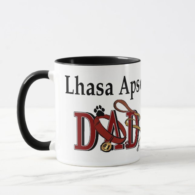 Taza Regalos para papá de Lhasa Apso (Izquierda)
