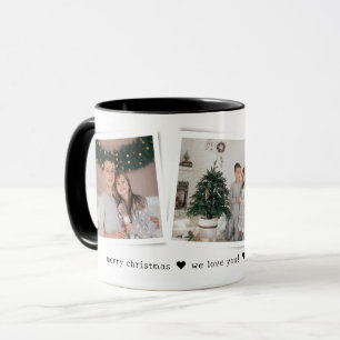 Taza Regalos personalizados de 3 fotos de Navidad