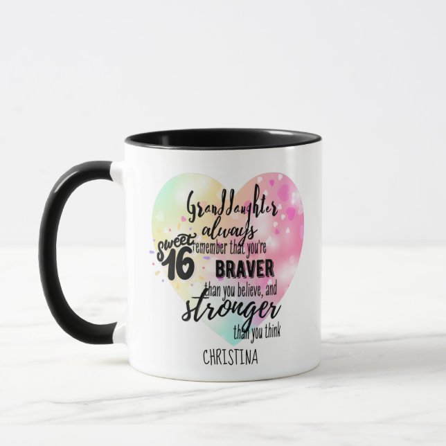 Taza Regalos personalizados de GRANDAUGHTER | Diversión (Izquierda)