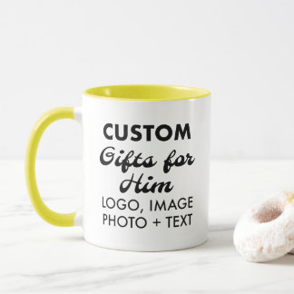 Taza Regalos personalizados para él amarillo Combo Mug 