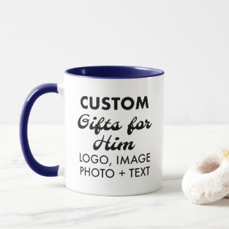 Taza Regalos personalizados para su Navy Blue Combo Mug