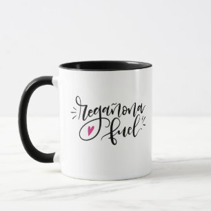Taza Regañona Fuel, con letra a mano