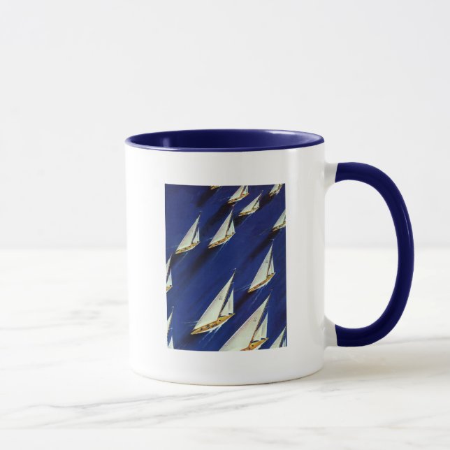 Taza Regata de veleros por soldadura de esquí (Derecha)