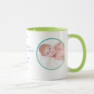 Taza Registro de nacimiento personalizado estadísticas 