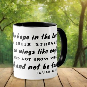 Taza Regocijarse en Alas Como Águilas Regalo Cristiano