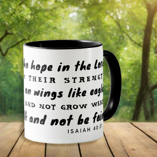 Taza Regocijarse en Alas Como Águilas Regalo Cristiano