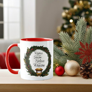 Taza Regocíjate y cree en el nacimiento