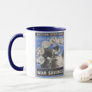 Taza Reimpresión del cartel británico del tiempo de