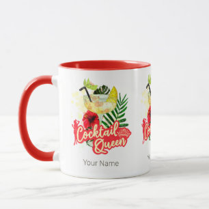 Taza Reina de Cóctel Gallina Vintage Fiesta de Despedid