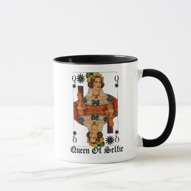 Taza Reina de la cubierta divertida de la tarjeta del (Derecha)