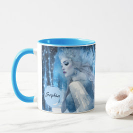 Taza Reina de nieve de belleza congelada en el país de