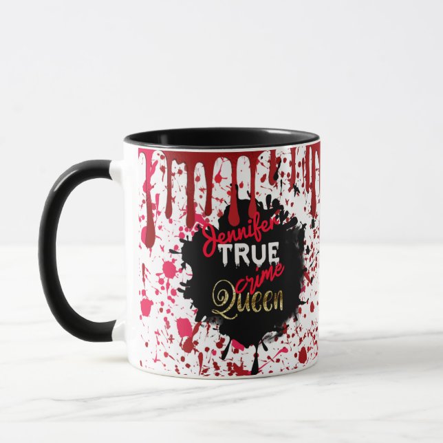 Taza Reina del crimen verdadero personalizada (Izquierda)