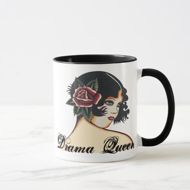 Taza Reina del drama chica vintage (Derecha)