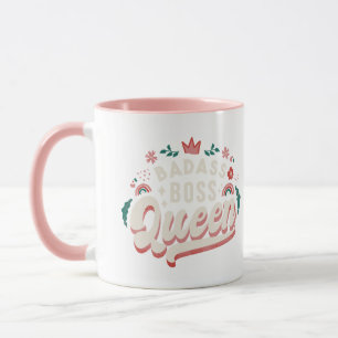 Taza Reina del jefe de Badass   Empoderar a las feminis