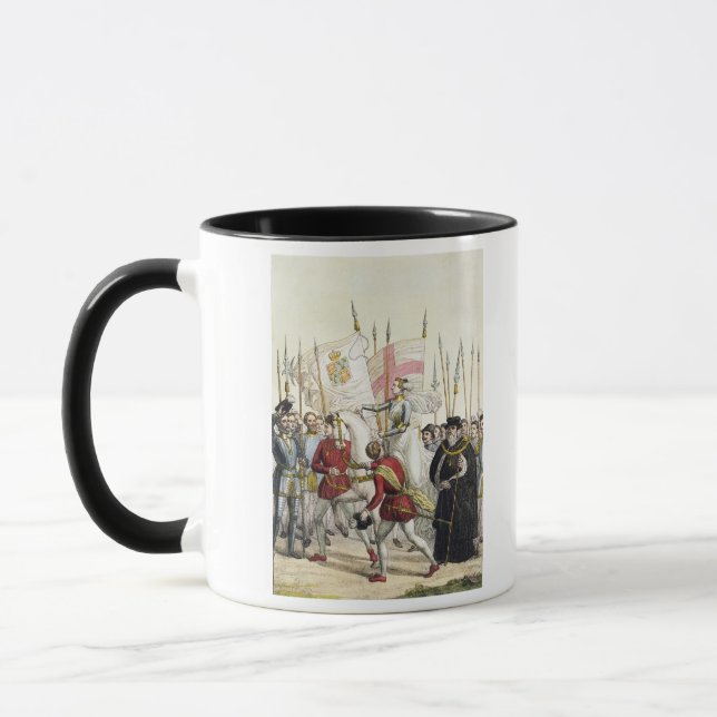 Taza Reina Elizabeth I (1530-1603) que reúne a las (Izquierda)